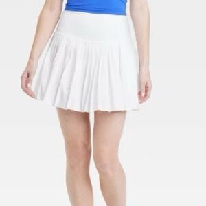 Pleated White Tennis Skirt